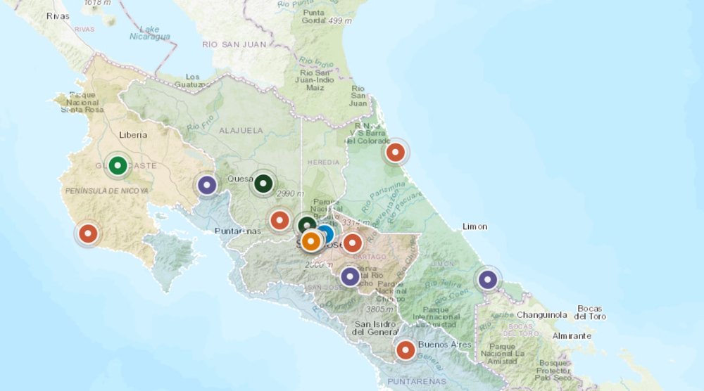 Mapa vivo de iniciativas de Costa Rica